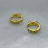 #H10107 - Huggie Tipo Cartier Piedra Zirconia Oro 10K - I04/2.8