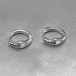 #H147 - Huggies De Plata Con Zirconia - LL1.8