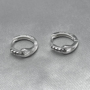 #H147 - Huggies De Plata Con Zirconia - LL1.8