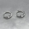 #H147 - Huggies De Plata Con Zirconia - LL1.8