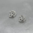 #H164 - Huggie Mariposa Con Piedra Zirconia Plata - LL2.3