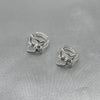 #H164 - Huggie Mariposa Con Piedra Zirconia Plata - LL2.3