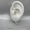 #H171 - Huggie 5 Corazones Con Piedra De Zirconia Plata - LL1.9