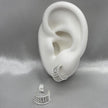 #H174 - Huggie Circular Con Triple Piedra Zirconia Plata - ZC3.7