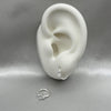 #H188 - Huggie Corazón Con Zirconia Plata - LL1.6