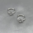 #H188 - Huggie Corazón Con Zirconia Plata - LL1.6
