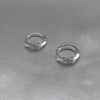 #H190 - Huggie Destellos Con Zirconia Plata - LL1.5