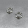 #H191 - Huggie Cuadrito Con Zirconia Plata - LL1.6