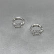 #H193 - Huggie Con Zirconia Plata - LL1.5
