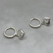 #H200 - Huggie Colgante Corazón Piedra Zirconia Plata - B08/2.9