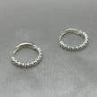 #H201 - Huggie Circular Con Piedra Zirconia Plata - B08/2.6