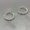 #H201 - Huggie Circular Con Piedra Zirconia Plata - B08/2.6