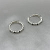 #H201 - Huggie Circular Con Piedra Zirconia Plata - B08/2.6