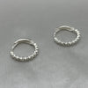 #H201 - Huggie Circular Con Piedra Zirconia Plata - B08/2.6