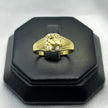 #HE134 - Anillo De Herradura Y Caballo De Oro 10k - H04/2.5