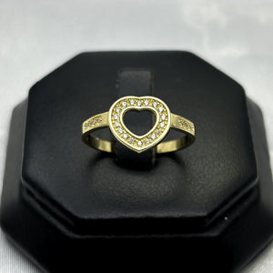 #HE147 - Anillo De Corazón De Oro 10k - J07/1.9