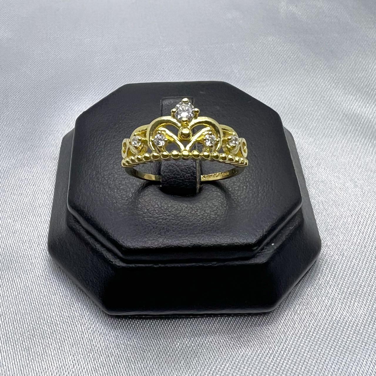 #HE159 - Anillo De Corona De Oro 10k - H07/3.0