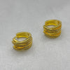 #HOL164 - Huggie Con Piedra De Zirconia Oro Laminado 18K