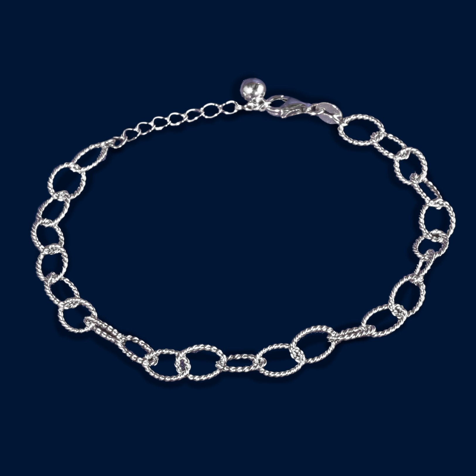 #PA328 - Pulsera Cadena De Plata - MI3.9