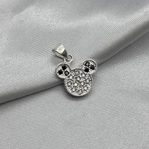#D449 - Dije Mickey Mouse Con Piedra Zirconia Plata - ZC2.0