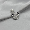 #D449 - Dije Mickey Mouse Con Piedra Zirconia Plata - ZC2.0
