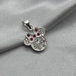 #D452 - Dije Minnie Mouse Con Piedra Zirconia Plata - ZC2.0