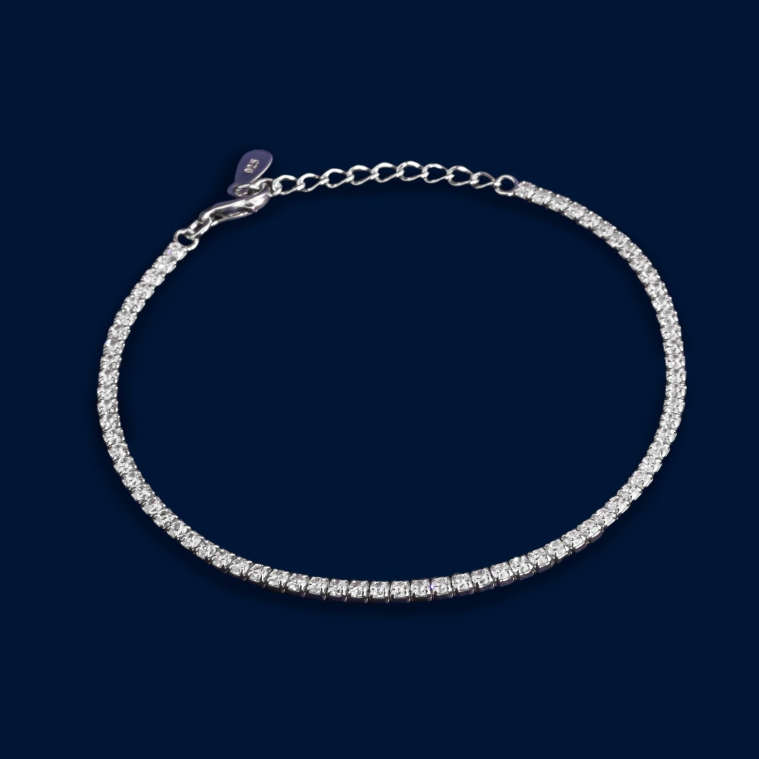 #PA102 - Pulsera Tipo Tenis De Plata - MI3.9