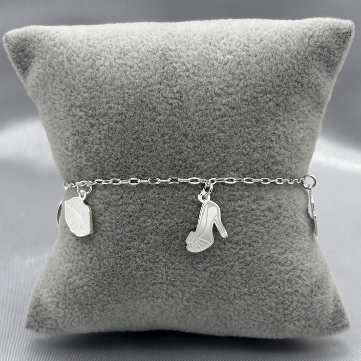 #PA115 - Pulsera Dijes Barbie Plata - LL3.1