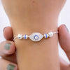 #PA121 - Pulsera De Ojo Turco Ajustable - IP6.3