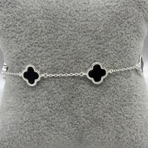 #PA134 - Pulsera Trébol Tipo Van Cleef Plata  - B14/5.4