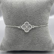 #PA138 - Pulsera Tipo Van Cleef Con Piedra Zirconia Plata - ZC3.9