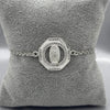 #PA162 - Pulsera Dije Virgen De Guadalupe Piedra Zirconia Plata - F5.6