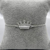 #PA166 - Pulsera Corona Con Piedra Zirconia Plata - ZC3.7