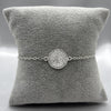 #PA204 - Pulsera Dije/Medalla San Benito De Plata Y Piedra Zirconia - ZC2.5