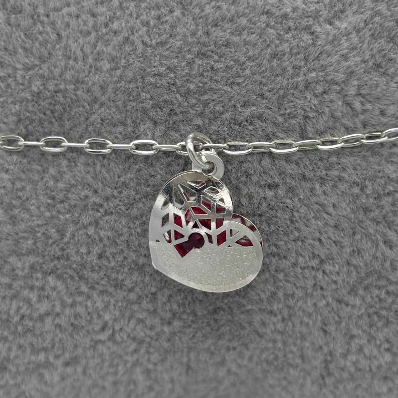 #PA217 - Pulsera Niña Y Niño Corazón Piedra Zirconia Plata - LL2.7