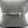#PA236 - Pulsera Cruz Con Medalla San Benito Plata - ZC6.1