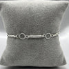 #PA291 - Pulsera Circular Y Rectangular De Plata Con Piedra Zirconia - ZC5.3