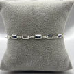 #PA294 - Pulsera Rectangular Con Zirconia Plata -ZC4.1