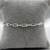 #PA294 - Pulsera Rectangular Con Zirconia Plata -ZC4.1