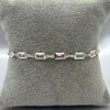 #PA294 - Pulsera Rectangular Con Zirconia Plata -ZC4.1