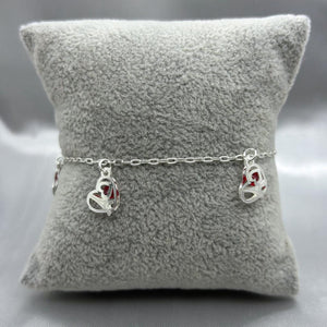 #PA317 - Pulsera De Corazón De Plata - LL2.3
