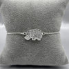 #PA320 - Pulsera Elefante Con Piedra Zirconia Plata - ZC4.6