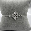 #PA321 - Pulsera Nudo De Bruja Con Piedra Zirconia Plata - ZC4.2