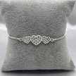 #PA322 - Pulsera Triple Corazón Con Piedra Zirconia Plata - ZC4.3