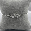 #PA324 - Pulsera Infinito Con Piedra Zirconia Plata - ZC3.0