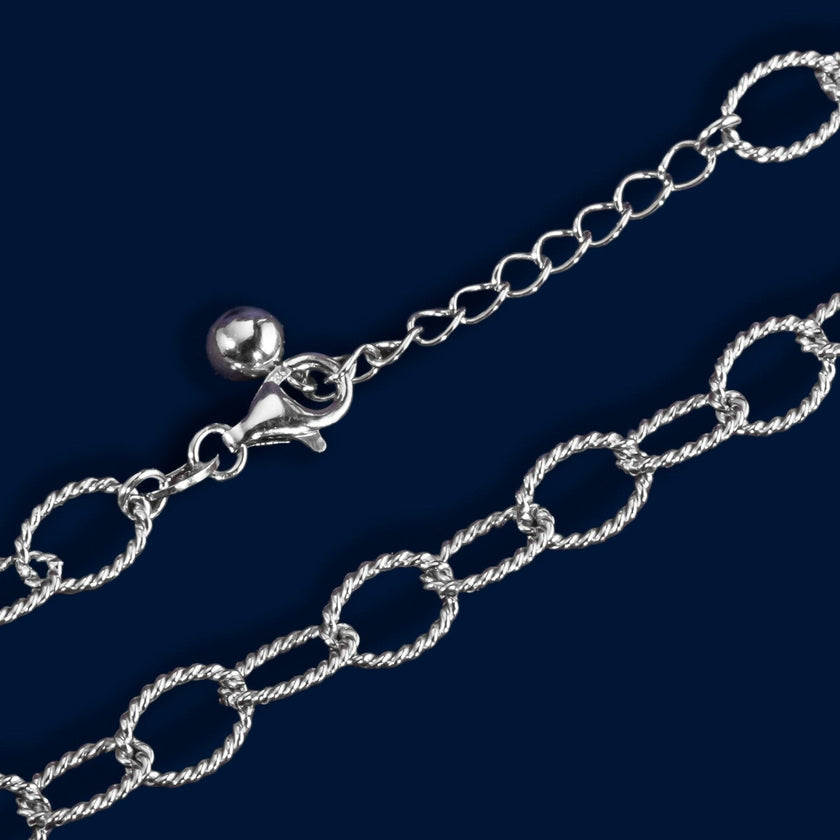 #PA328 - Pulsera Cadena De Plata - MI3.9
