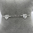 #PA336 - Pulsera Corazones Diamantado Plata - A11/3.8