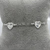#PA336 - Pulsera Corazones Diamantado Plata - A11/3.8