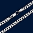 #PO102 - Pulso Cubano Plata - 120 - 5 mm - CE6.4
