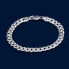 #PO104 - Pulso Cubano Diamantado Plata - 200 - 8 mm - A06/16.0
